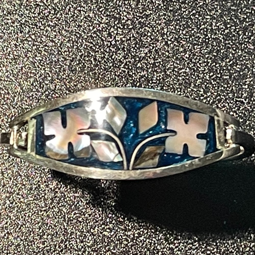 SILVER AN ABALONE CHILDS BRACELET